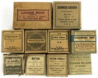 Antique Apothecary Herbal Medicine Boxes
