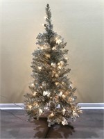 Beautiful 4 Foot Tall Gold Pre-Lit Christmas Tree