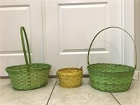 Green & Yellow Easter Baskets