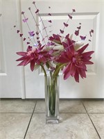 Pretty Bright Pink Faux Florals in Vase