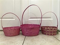 Colorful Pink Easter Baskets