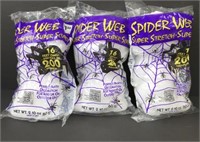 Lot of 3 New Halloween Spider Web Decor