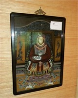 23" x 17" Oriental painting on glass