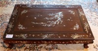 Oriental rosewood table with mother of pearl