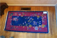 2' 1" x 4' Chinese rug, wool