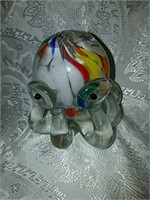 Art glass paperweight octopus