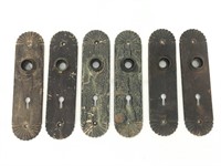 Antique door lock plates