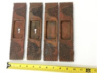 Antique door lock plates