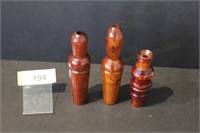 Lot of 3 Beautiful Wood Game Call Bodies