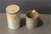 Rumford Advertising Canister and Flour sifter
