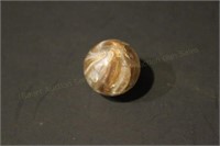 Rare Gold Glitter Swirl Lutz Glass Marble 5/8"