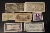 Group Lot Antique World Currency