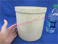 7.5 inch tall white crock (with small chip)