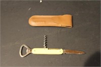 Rare Bakelite Handle Corkscrew Bottle Opener Knife