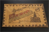 Pre 1910 Leather Postcard Paris Illinois Court Hou