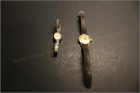 Pair Lady Elgin 10K Gold Filled Wrist Watches