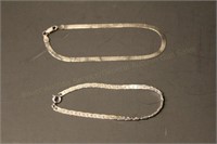 2 - sterling silver bracelets 7" & 8.5"