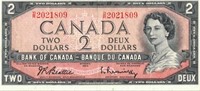 1954 CANADIAN $2 NOTE