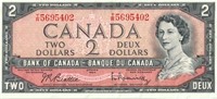 1954 CANADIAN $2 NOTE