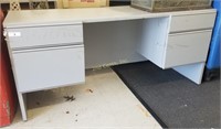 Gray 4 Drawer Office Desk