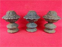 Architectural Salvage Cast Iron Fence Post Toppers