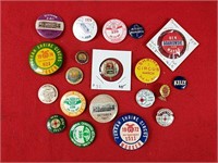 Twenty Miscellaneous Buttons and Pins