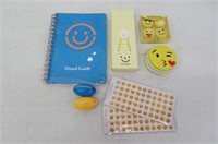 LaliLaco Emoji Notebook, Erasers And Stickers