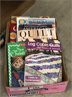 BOX OF QUILTING BOOKS