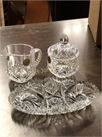 CRYSTAL CUP AND SUGAR BOWL