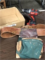 TOOL BELT W/MILWAUKEE DRILL