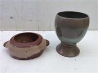 (2) Francoma Pottery Pcs as Shown