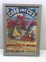Neat Cobb & Co's Royal Mail Coaches Framed