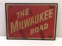 Vtg "The Milwaukee Road" Sign  Fiberglass