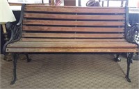Cast Iron And Wood Bench