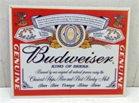 Budweiser Beer Metal Beer Sign 12 x 16