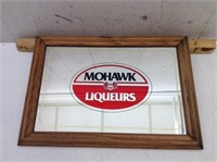 Mohawk Liqueurs Advertising Bar Mirror  14 x 20