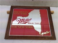 Miller High Life "New York" Bar Mirror  22 x 19