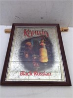 Kahula Black Russian Advertising Bar Mirror