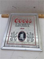Coors Light Advertising Bar Mirror  1983