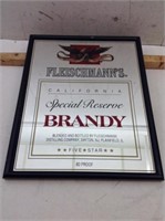Fleischmann's Brandy Advertising Bar Mirror