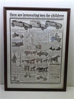 Vtg Frames Sears & Roebuck Children's Toy Ad