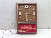 Coca Cola Lighted Clock  Electric  12 x 18