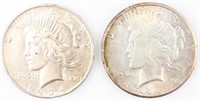 Coin 2 Peace Silver Dollar 1926 & 1934-D