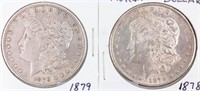 Coin 2 Morgan Silver Dollars 1879 & 1878-S