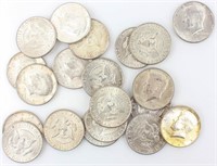 Coin 20 Kennedy 90% Silver Half Dollars
