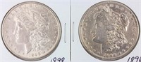 Coin 2 Morgan Silver Dollars 1898 & 1896