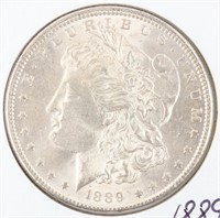 Coin 1889 Morgan Silver Dollar Gem BU