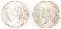 Coin 2 Peace Silver Dollar 1922 & 1922-D