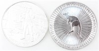 Coin 2 .999 Fine Silver Australia & Gunslinger