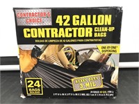 42 gallon contractor clean up bags new